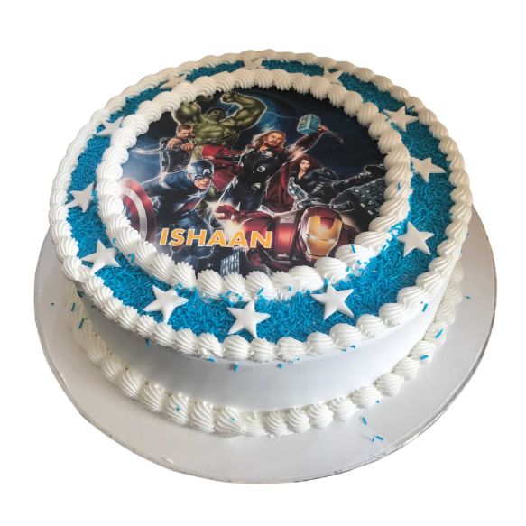 (18) Superhero Cake